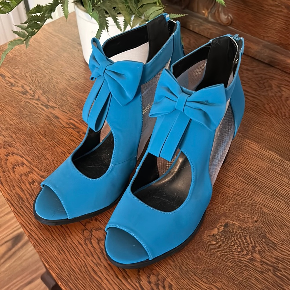 Brand new blue booties! Never worn.